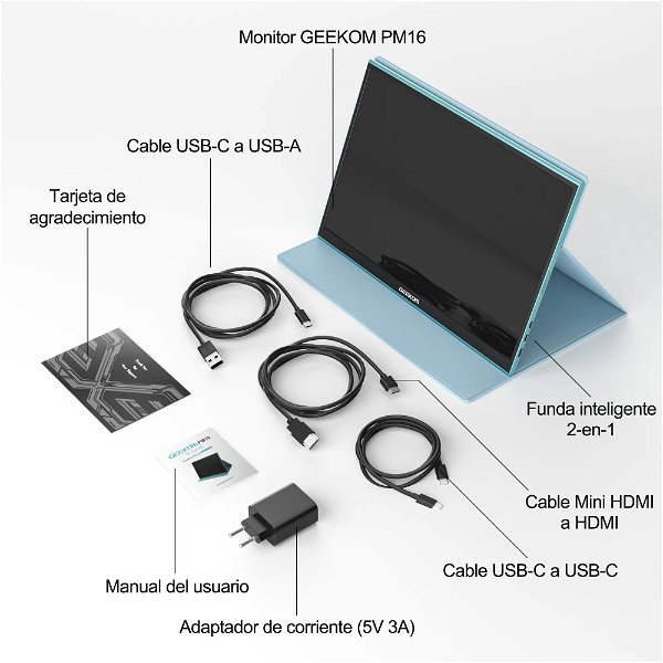 Geekom IT13 y Geekom PM16 Portable Monitor, análisis y opinión