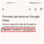 Cómo dar formato de texto a tus notas de Google Keep: negritas, cursivas y mucho más
