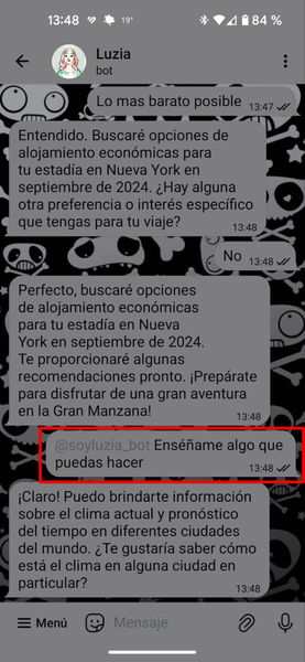 Cómo instalar LuzIA en Telegram y qué puedes hacer con este chatbot de IA