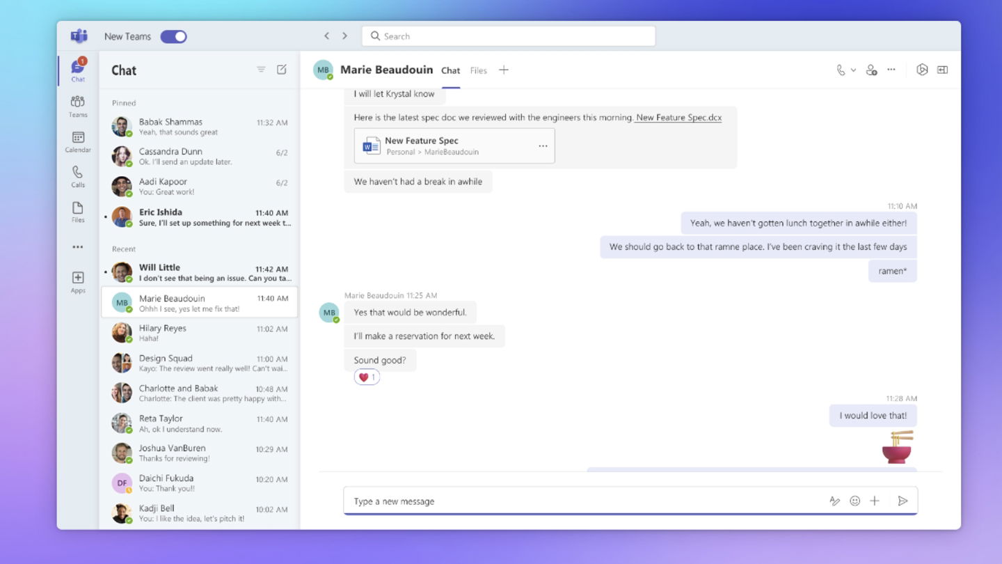 Microsoft Teams, nueva interfaz