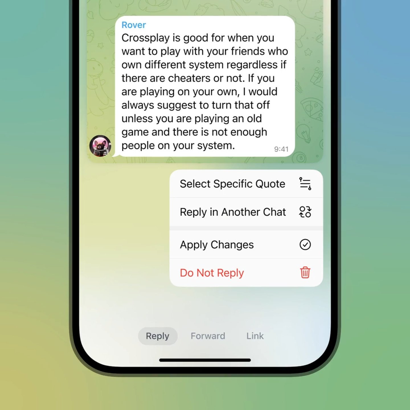 Telegram se actualiza con respuestas mejoradas, vistas previas personalizables y más novedades