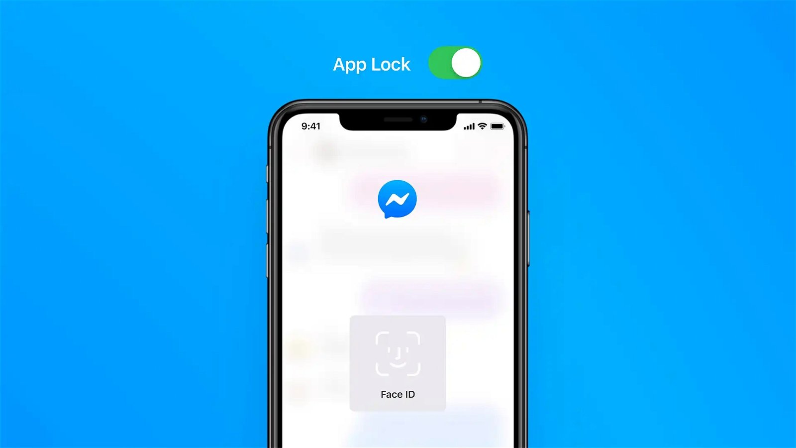 Imagen promocional de la función App Lock de Messenger