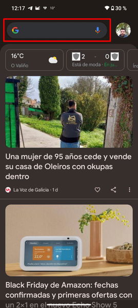 Como añadir un acceso directo a la app de tiempo de Google en la pantalla de inicio de tu Android