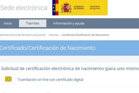 Cómo pedir el certificado de nacimiento online