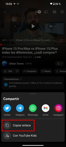 Cómo descargar cualquier video de YouTube totalmente gratis en tu móvil sin instalar apps de terceros