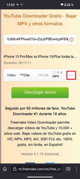 Cómo descargar cualquier video de YouTube totalmente gratis en tu móvil sin instalar apps de terceros