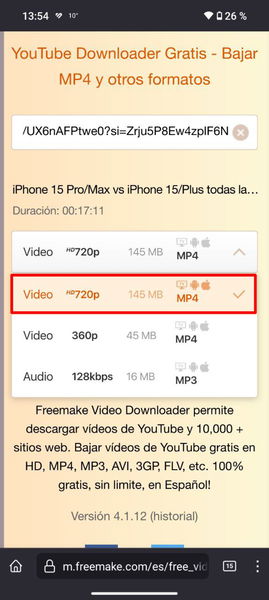 Cómo descargar cualquier video de YouTube totalmente gratis en tu móvil sin instalar apps de terceros