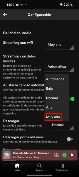 Este sencillo truco de Spotify te permitirá mejorar la calidad de la música con un simple ajuste