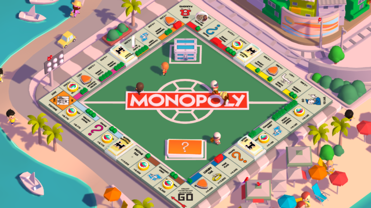 Tablero del juego Monopoly Go