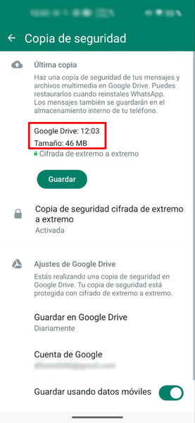 Dos soluciones para seguir guardando la copia de seguridad de WhatsApp en Google Drive sin pagar nada