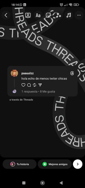 Cómo compartir hilos de Threads en Instagram