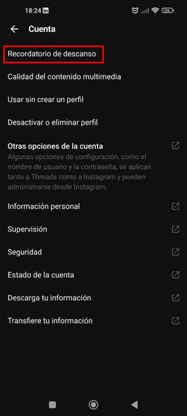 Cómo activar el recordatorio de tiempo en Threads