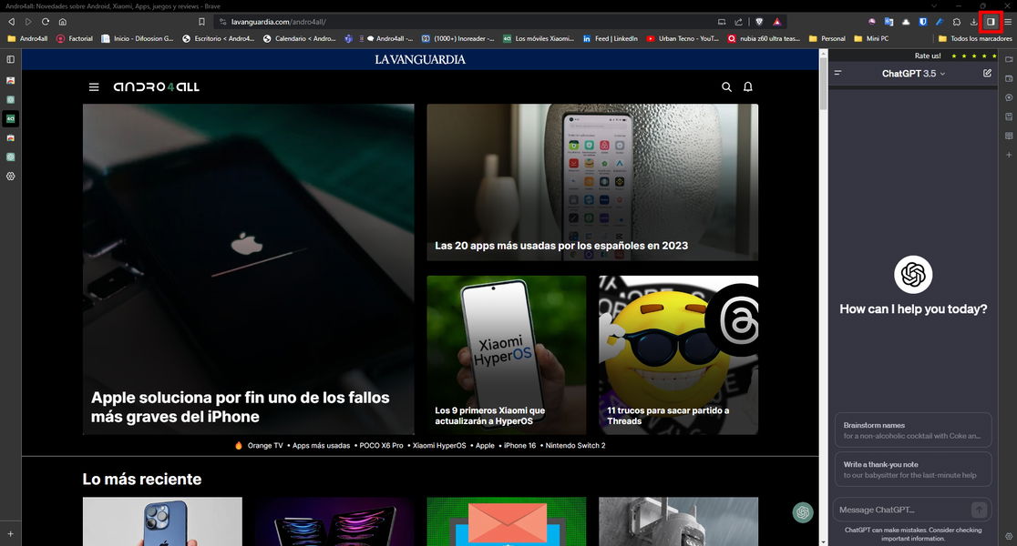 Cómo tener una barra lateral de ChatGPT en Google Chrome para acceder al chatbot de IA en cualquier momento