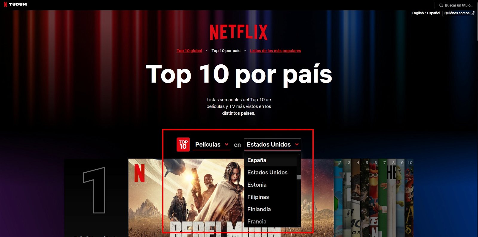 Cómo ver el TOP 10 de Netflix por país en cualquier momento