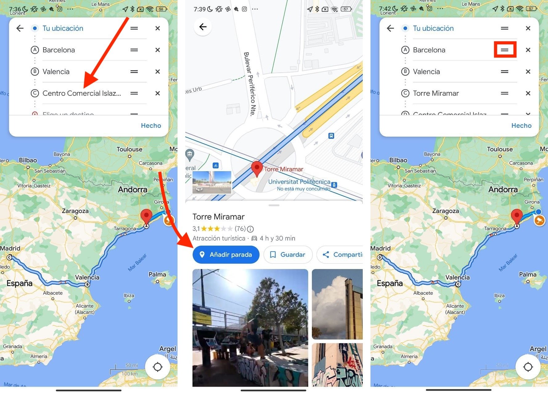Comment partager un itinéraire Google Maps avec plusieurs arrêts