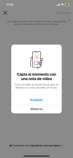 Notas de video en Instagram 1