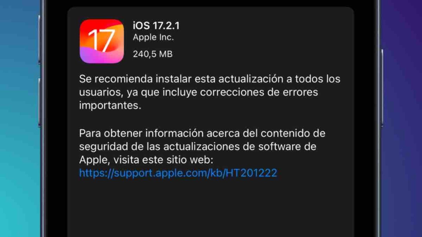 Mensaje en iOS 17.2.1