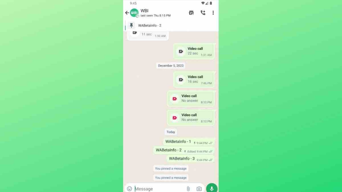 Múltiples mensajes fijados en WhatsApp