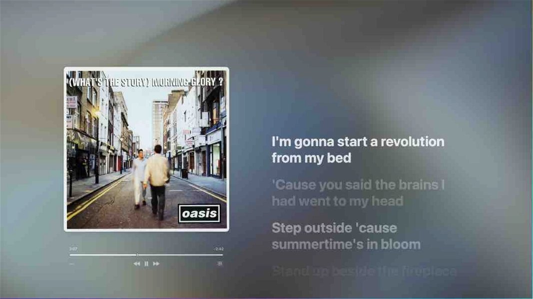 Vista karaoke de Apple Music para el Mac