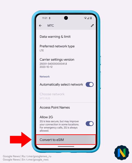 Android podrá convertir tarjetas SIM en eSIM