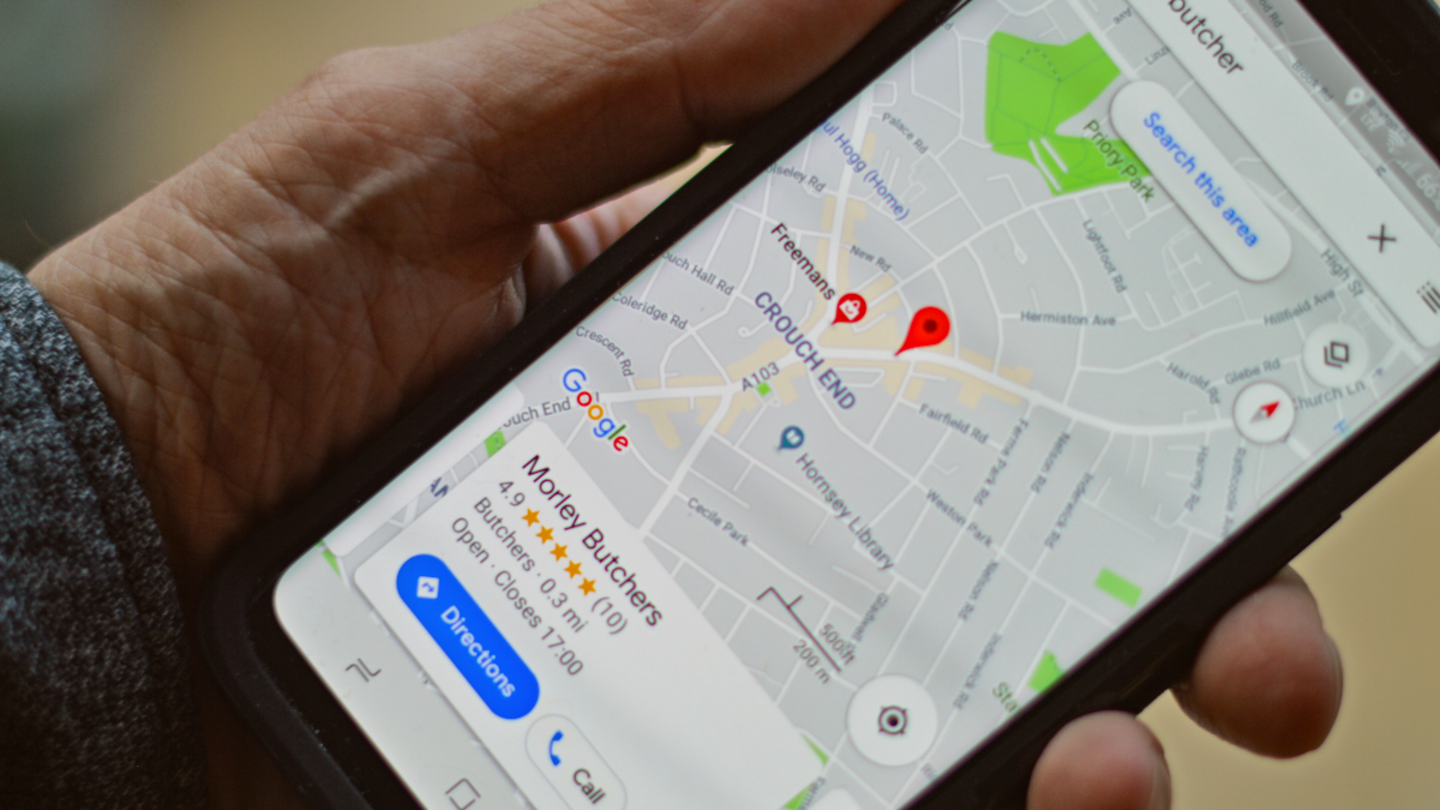 App de Google Maps en móvil Android