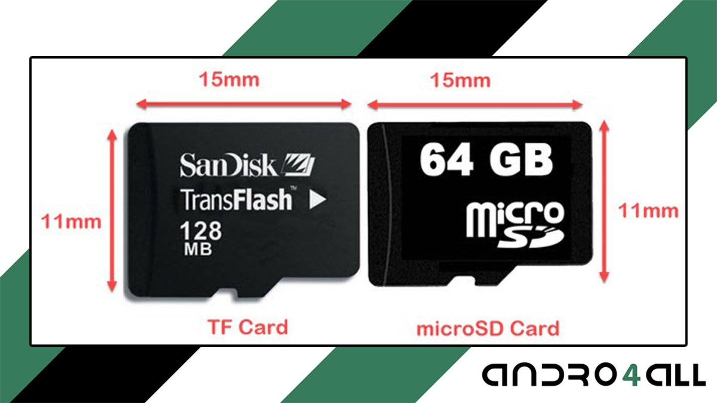 Diferencias entre tarjeta microSD y tarjeta TF
