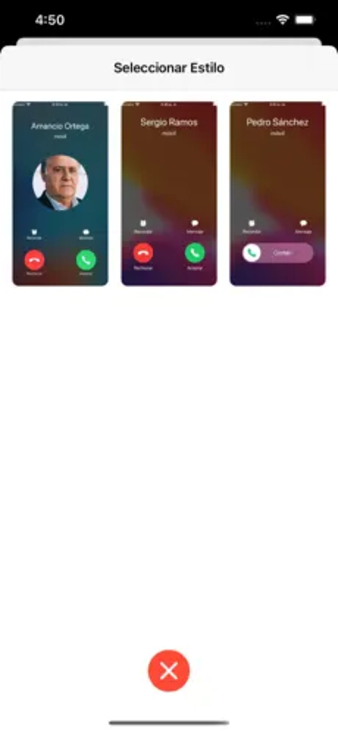 Captura de pantalla de la app Fake Call Plus-Prank Dial App