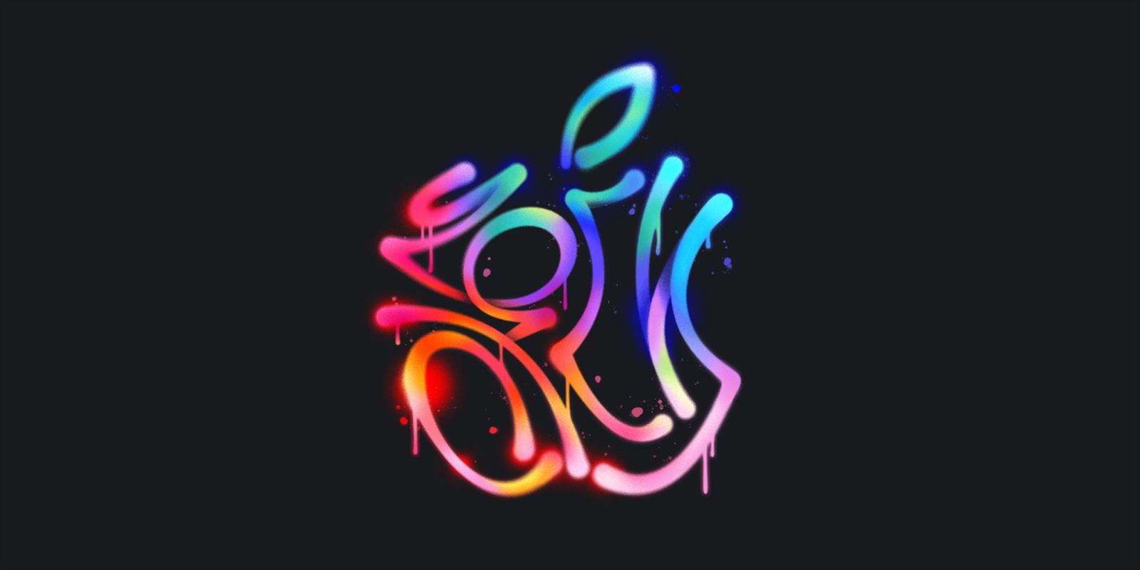 Fondo de pantalla Apple estilo graffiti