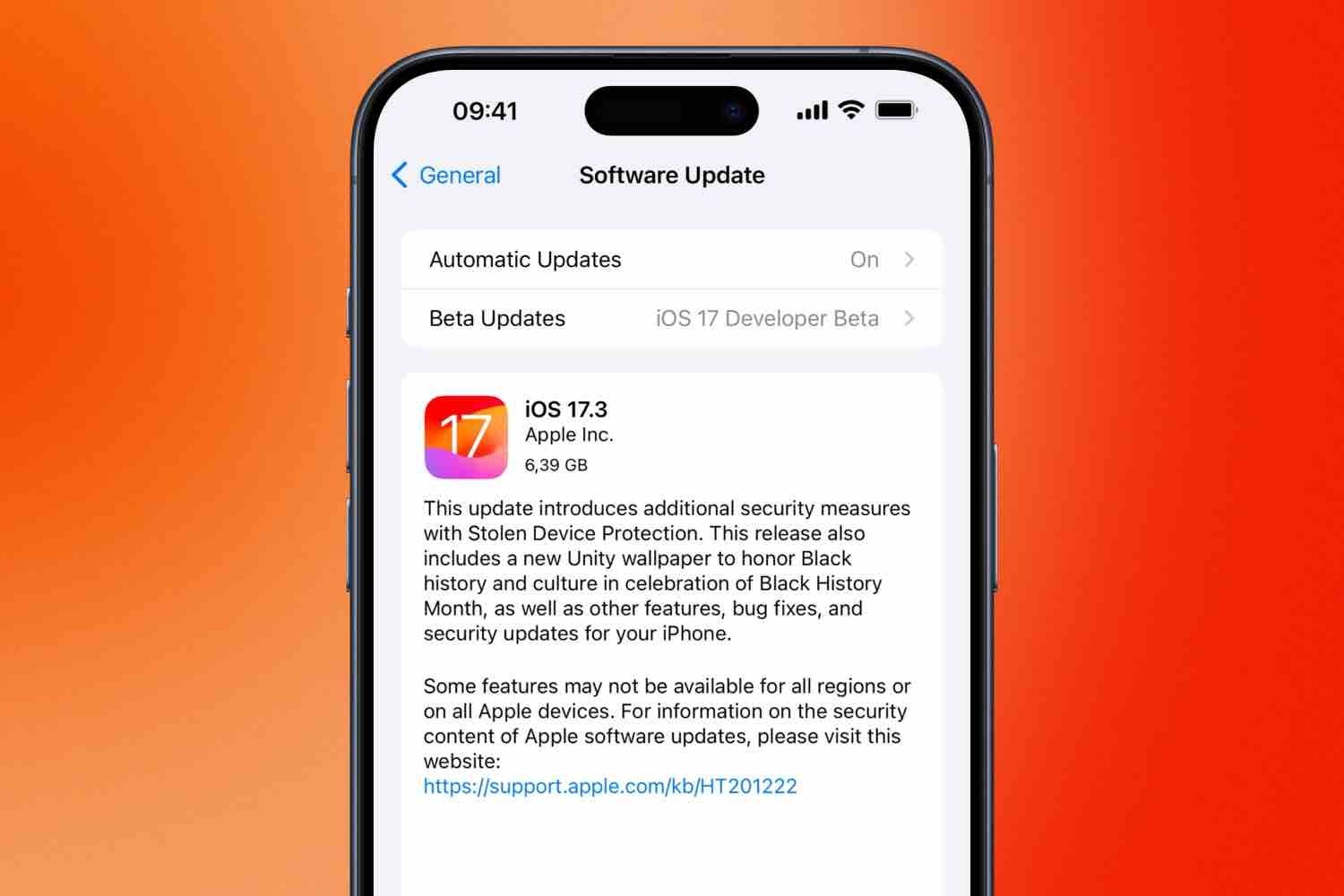 Actualización a iOS 17.3
