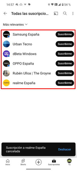 Cómo eliminar todas las suscripciones a canales de YouTube de una sola vez