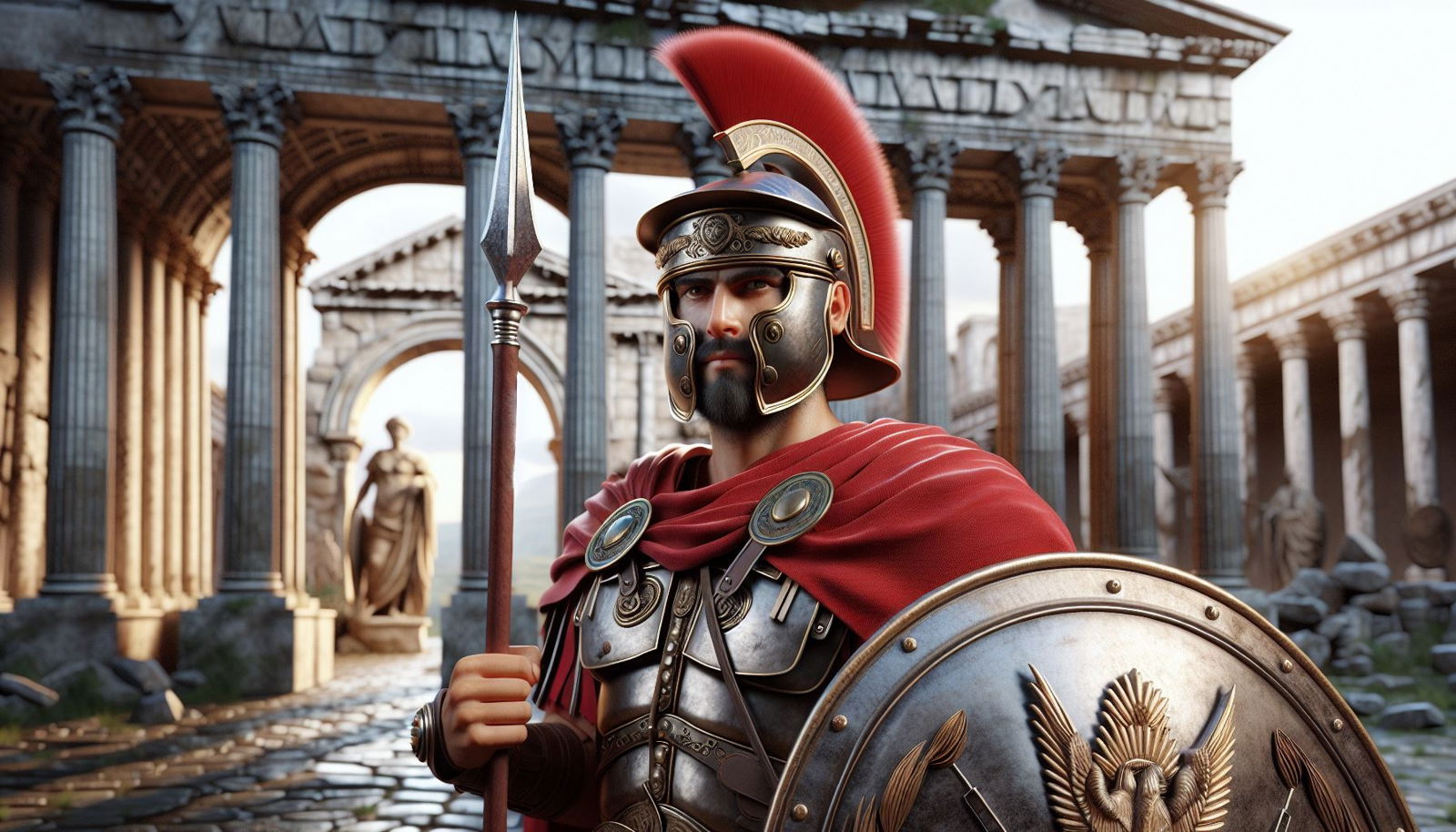 un pseudo soldado romano creado por IA