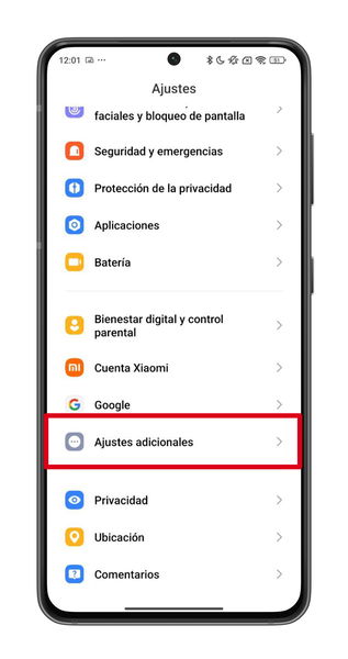 Ajustes adicionales en un móvil Xiaomi con HyperOS