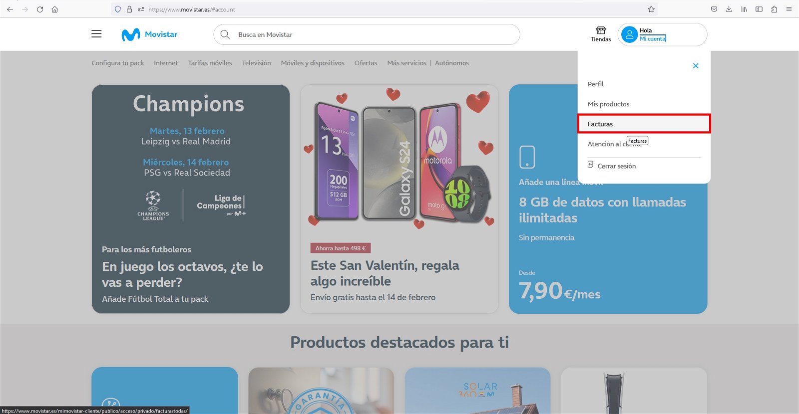 Cómo ver las facturas de Movistar desde la web
