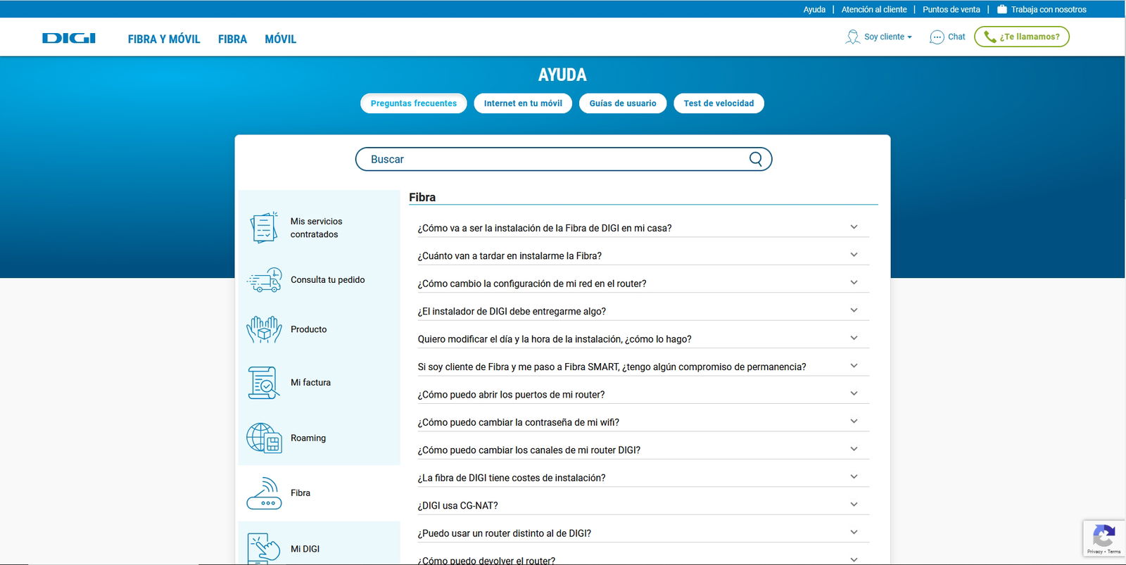 Preguntas más frecuentes en DIGI