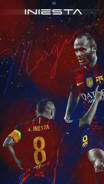 Fondo de pantalla de Iniesta Barcelona para movil