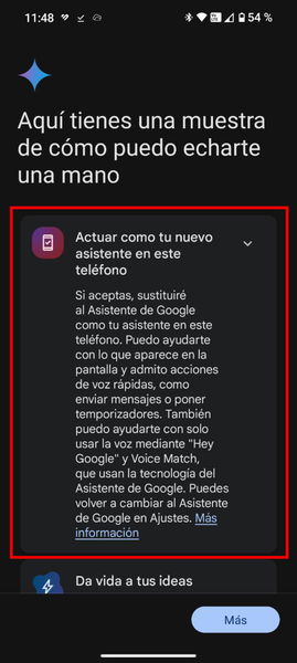 Cómo reemplazar el Asistente de Google por Gemini en tu móvil Android