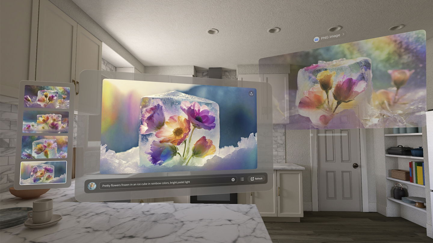 La edición de imágenes con IA generativa de Adobe Firefly llega a Apple Vision Pro
