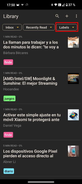 Ni Pocket ni Raindrop: esta es la app Android que uso desde principios de año para organizar mis enlaces