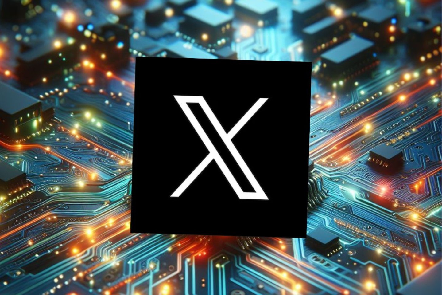 Chip con el logotipo de X