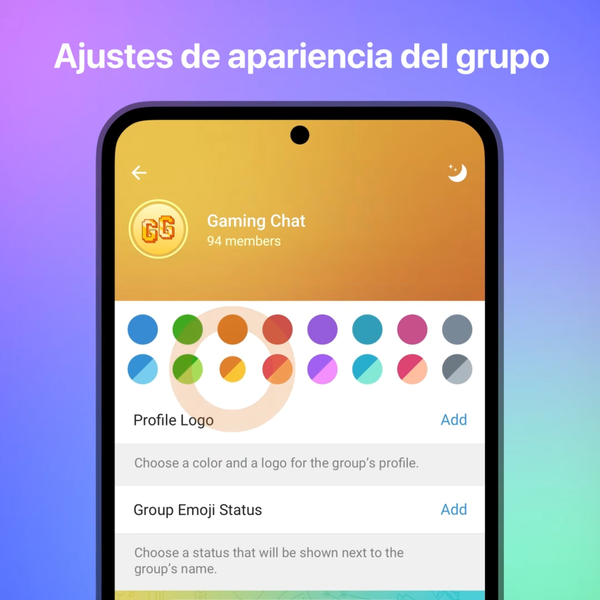 Apariencia de grupo Telegram 1