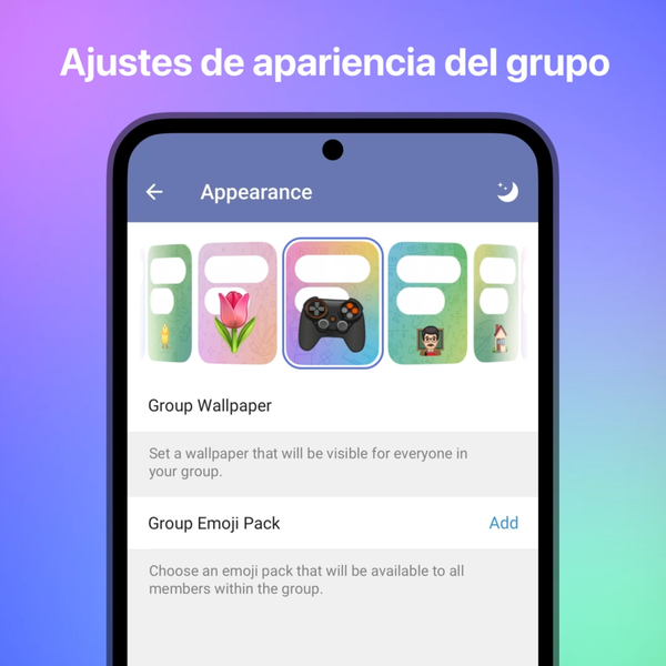 Apariencia de grupo Telegram 3