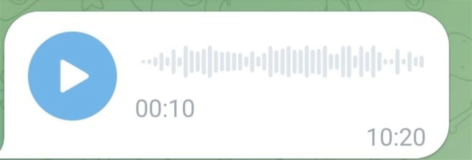 Mensaje de audio en la app de Telegram