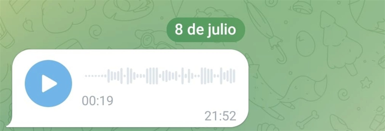 Mensaje de audio de Telegram