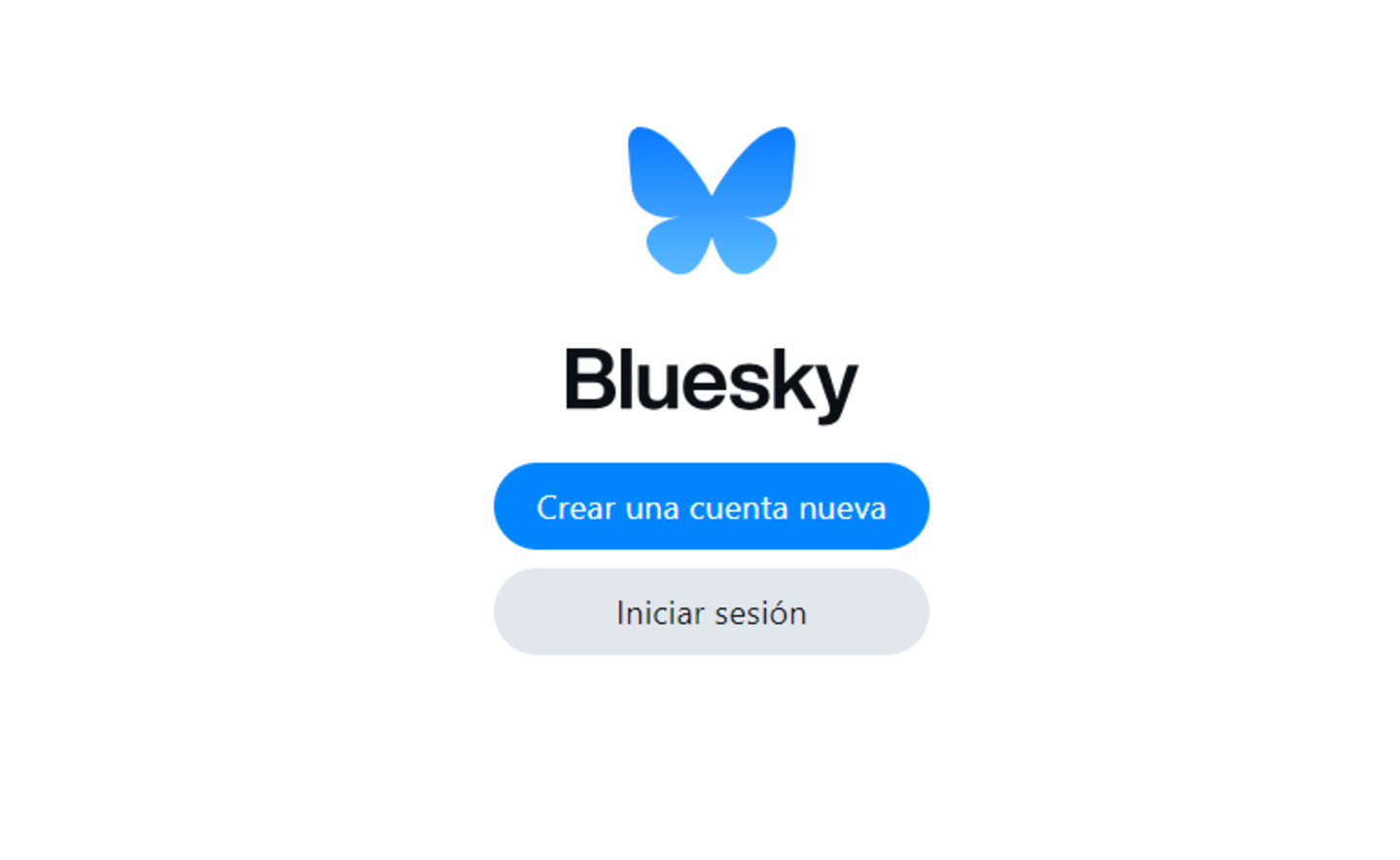 Página para crear cuenta en Bluesky