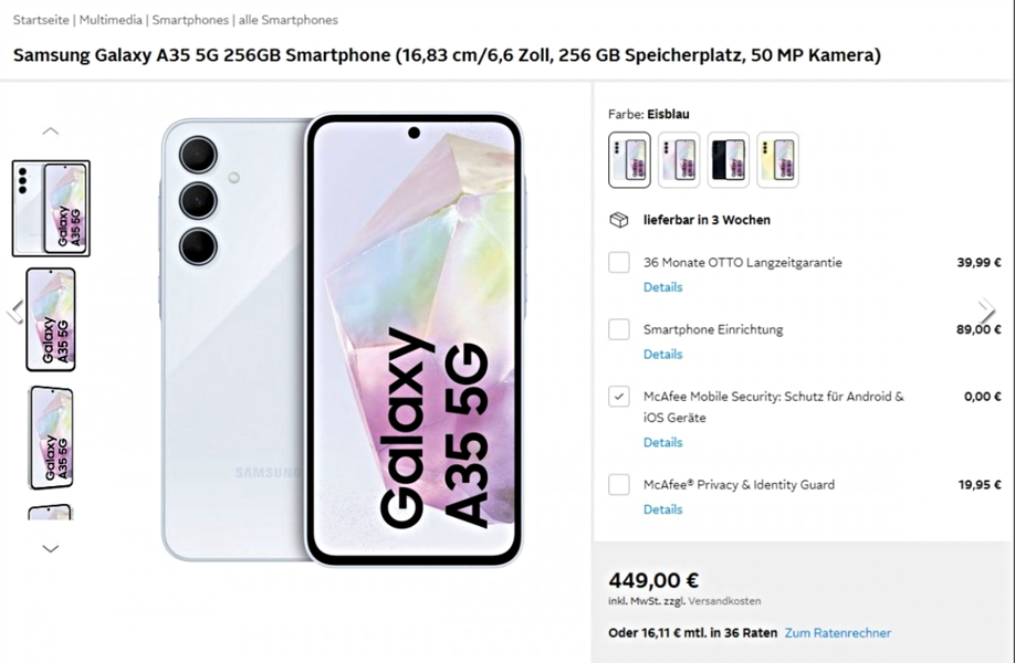 Todavía no se han presentado, pero ya sabemos cuánto costarán los Samsung Galaxy A35 y A55