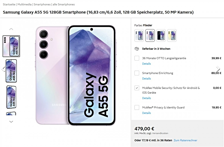 Todavía no se han presentado, pero ya sabemos cuánto costarán los Samsung Galaxy A35 y A55