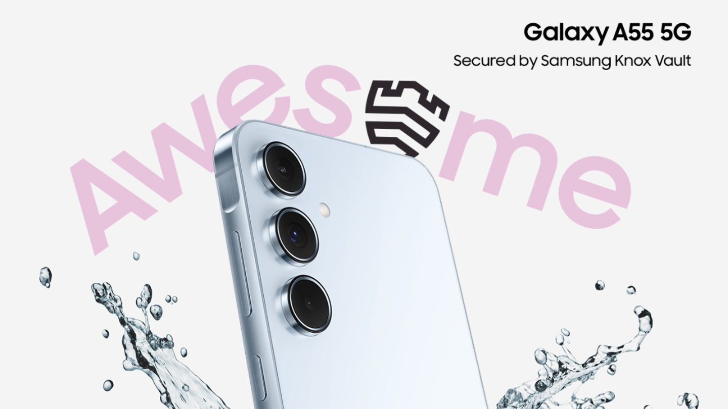 Resistencia al agua en el Samsung Galaxy A55 5G