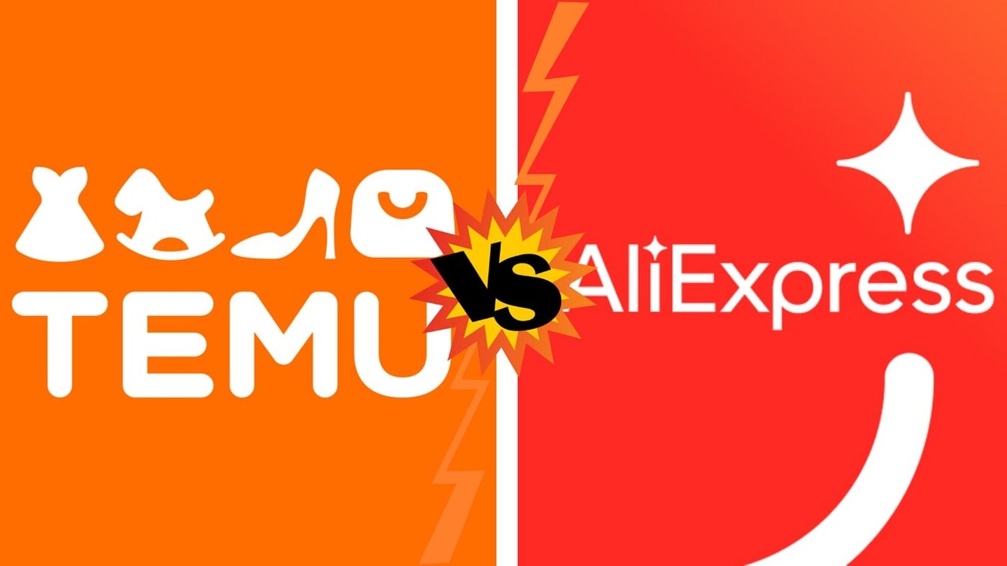 Logotipos de Temu y AliExpress