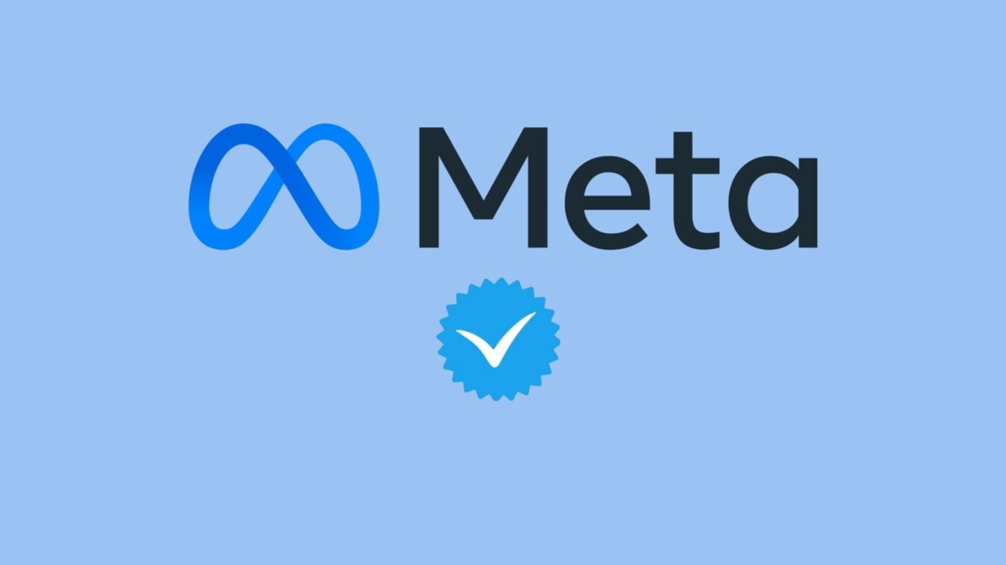 Logotipo de Meta con el tick de verificación