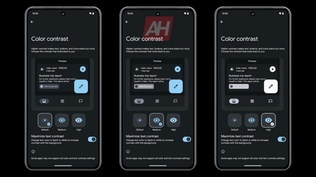 Android 15 y sus ajustes de contraste de color harán que sea la versión más fácil de leer hasta la fecha